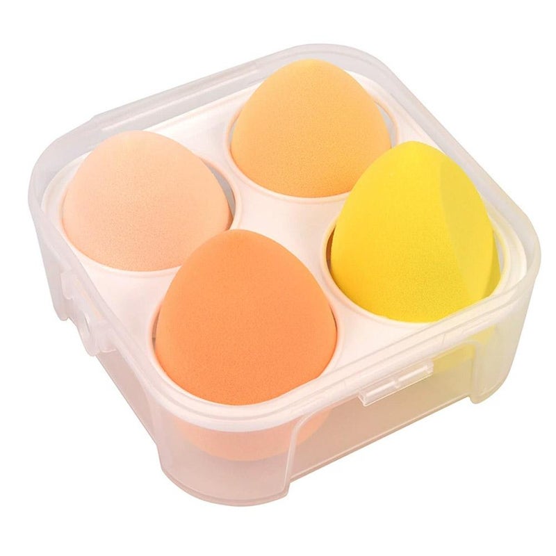 Makeup Sponge Egg Box Set, Gourd-Shaped Water Drop Puff, Makeup Sponge, Cushion Sponge, Makeup Tools, 4-Piece Set